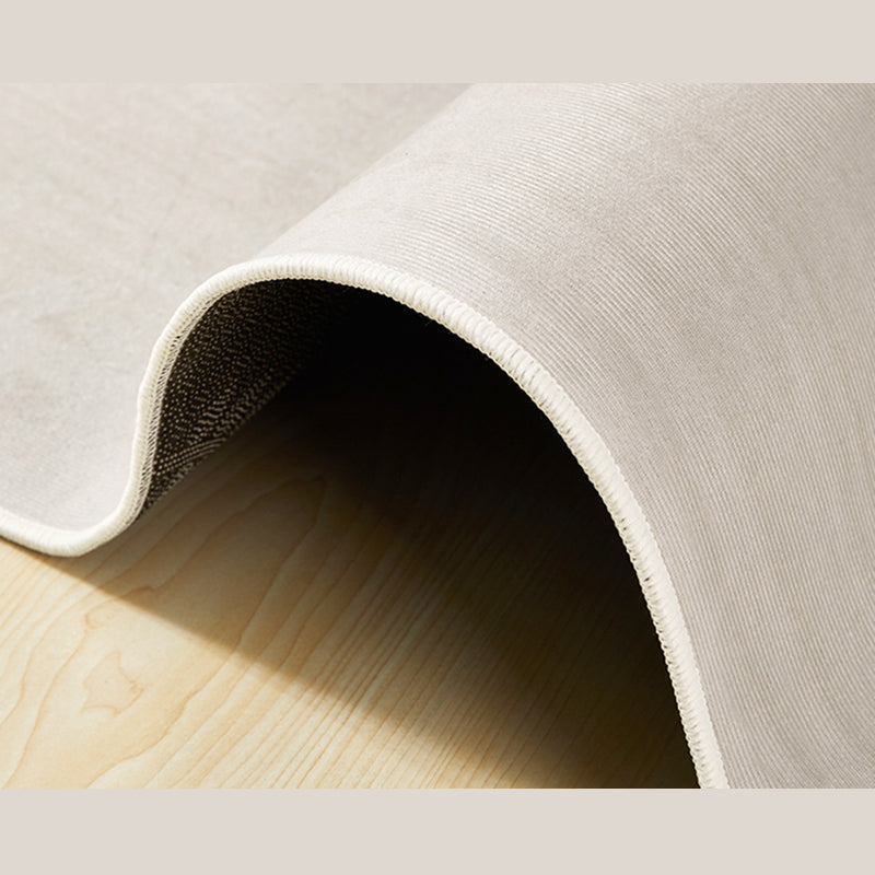 Minimalistischer Farbblock-Teppich, aprikosenfarbener Polyester-Teppich, rutschfester Teppich für die Heimdekoration