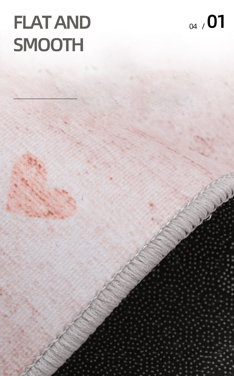 Mehrfarbiger Heimdekor-Teppich mit nordischem abstraktem Muster, Teppich aus Polyester mit rutschfester Rückseite