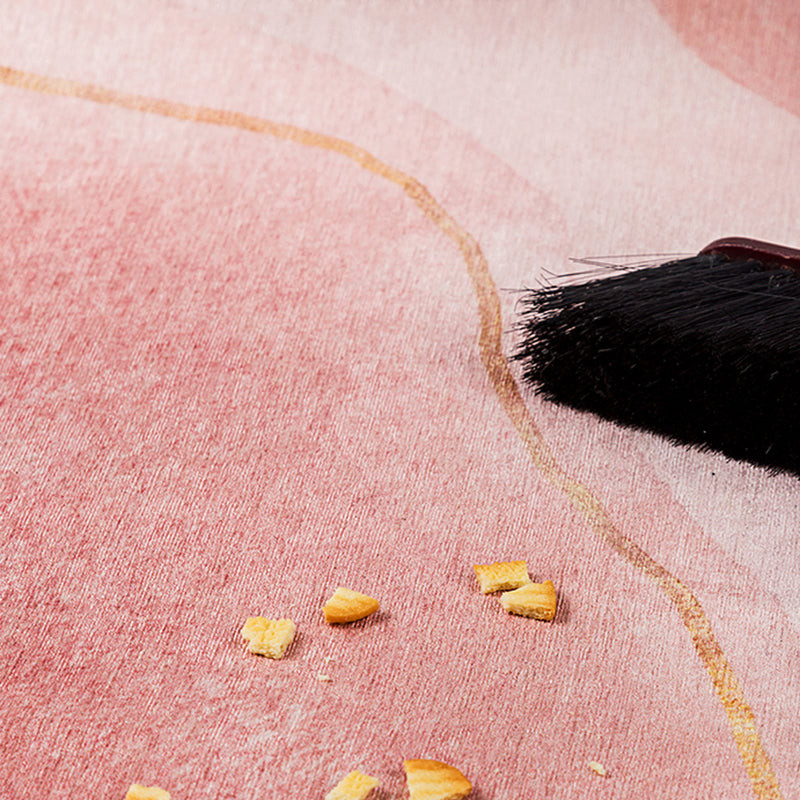 Color Mixed Color Block Rug Polyester Carpet Nordic Anti-Slip Backing Indoor Rug for Home Decoration