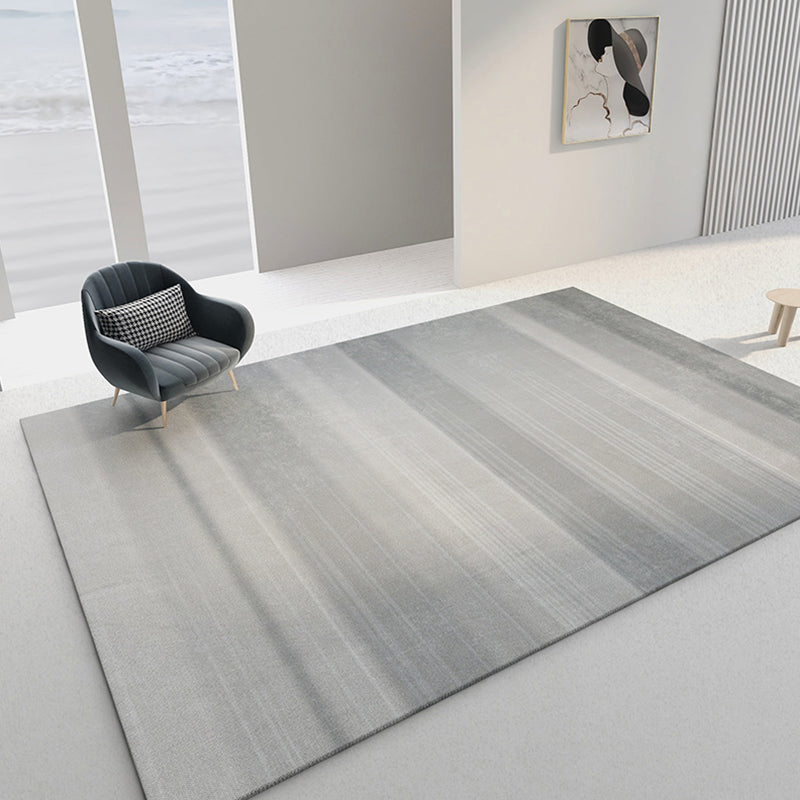 Grey Tone Minimalist Indoor Rug Polyester Color Mottled Carpet Anti-Slip Backing Rug for Home Decor