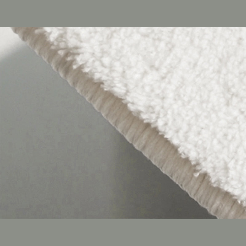 White Tone Minimalist Area Carpet Polyester Mottled Effect Indoor Rug Easy Care Rug for Living Room