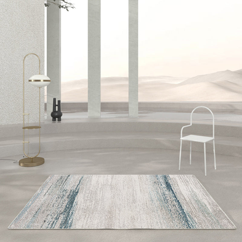 White Tone Simplicity Carpet Polyester Color Rendering Indoor Rug Stain Resistant Rug for Home Decor