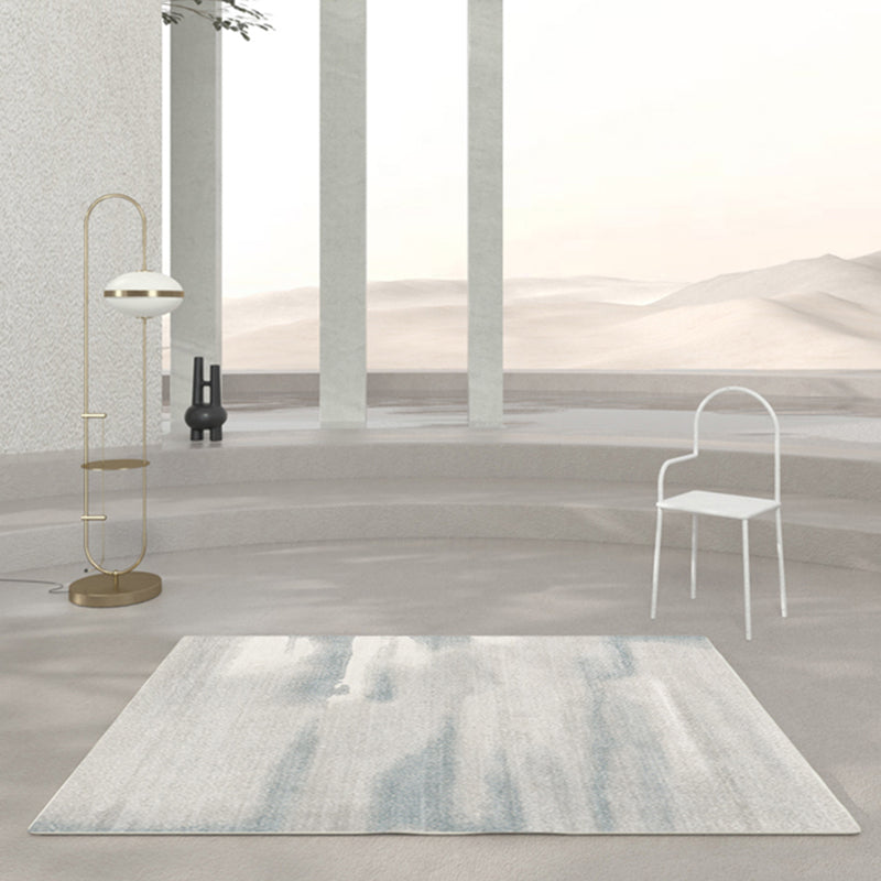 White Tone Simplicity Carpet Polyester Color Rendering Indoor Rug Stain Resistant Rug for Home Decor