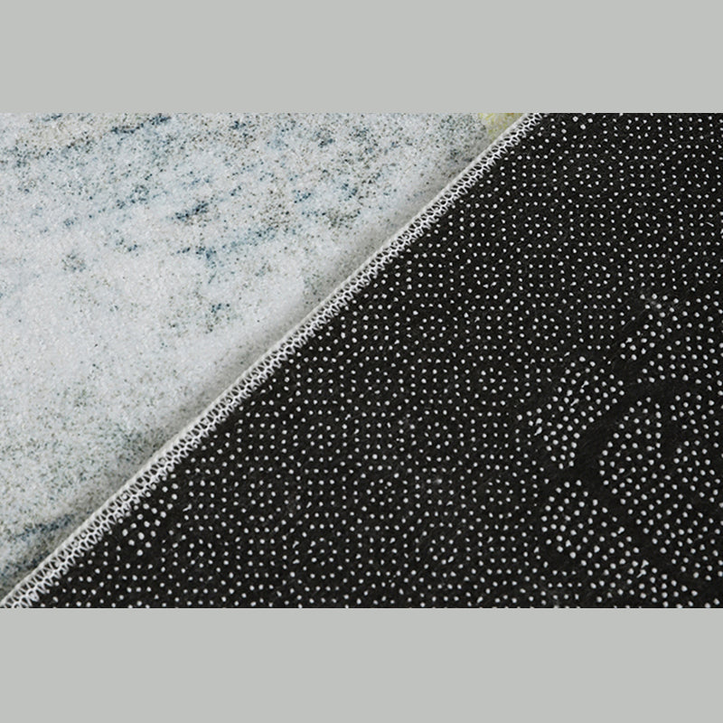 Tapis d'intérieur simple en Polyester, ton blanc, rendu des couleurs, résistant aux taches, pour la décoration de la maison