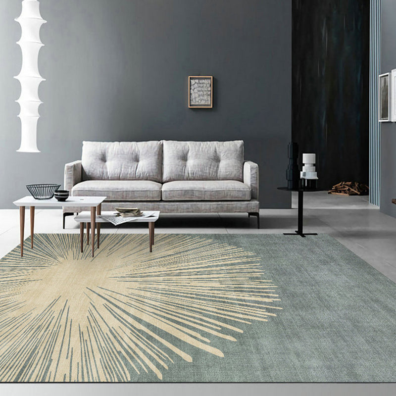 Multicolor Stripe Rug Polyester Minimalist Carpet Non-Slip Backing Indoor Rug for Home Decoration