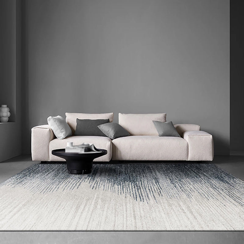 Gray Tone Color Gradient Rug Polyester Antique Carpet Stain Resistant Indoor Rug for Home Decoration