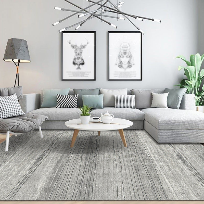 Gray Tone Color Gradient Rug Polyester Antique Carpet Stain Resistant Indoor Rug for Home Decoration