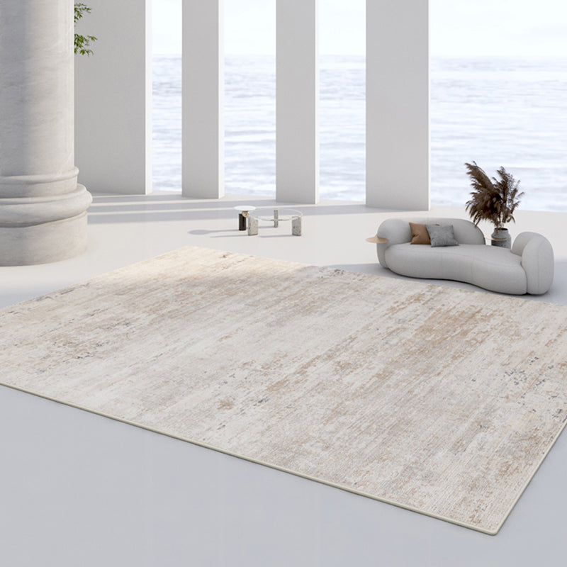 Gray Tone Color Rendering Rug Polyester Funky Carpet Non-Slip Backing Indoor Rug for Home Decoration