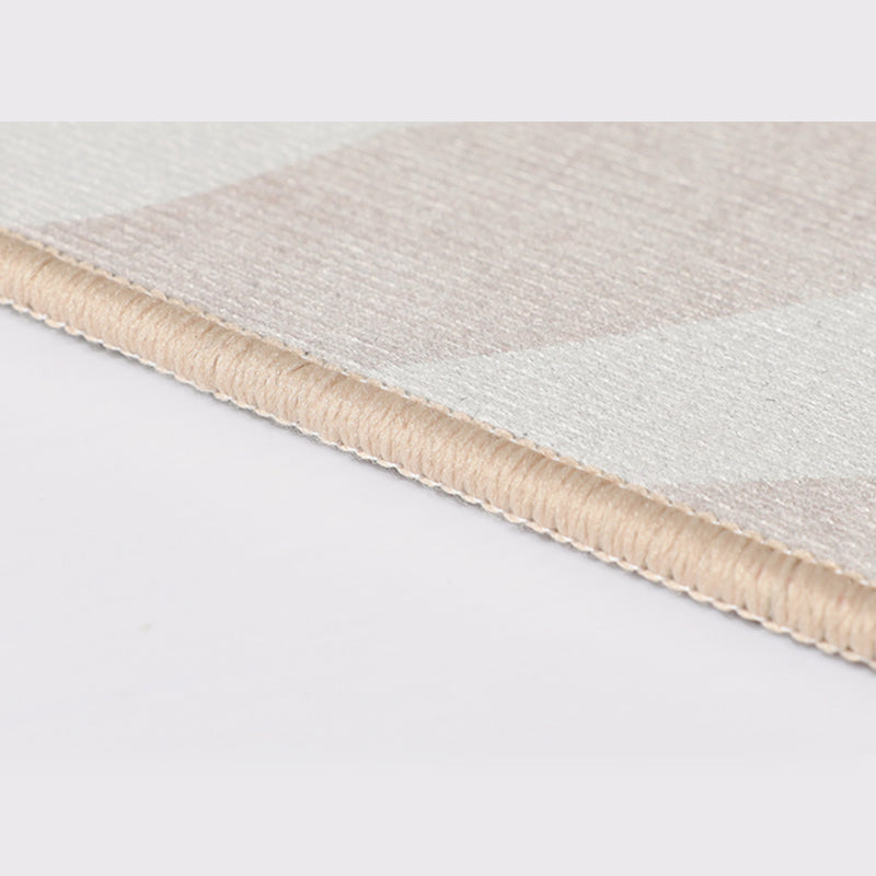 Apricot Tone Nordic Area Carpet Polyester Abstract Print Indoor Rug Easy Care Carpet for Living Room