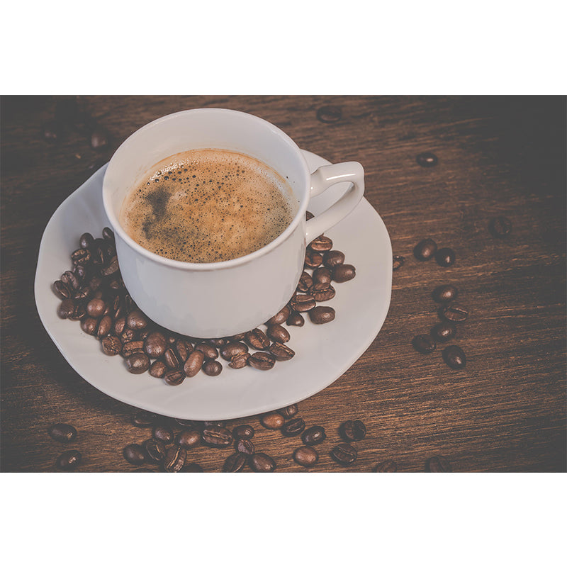 Customized Coffee Mural Wallpaper Stain Resistant Wall Covering Free Time for Coffee Shop