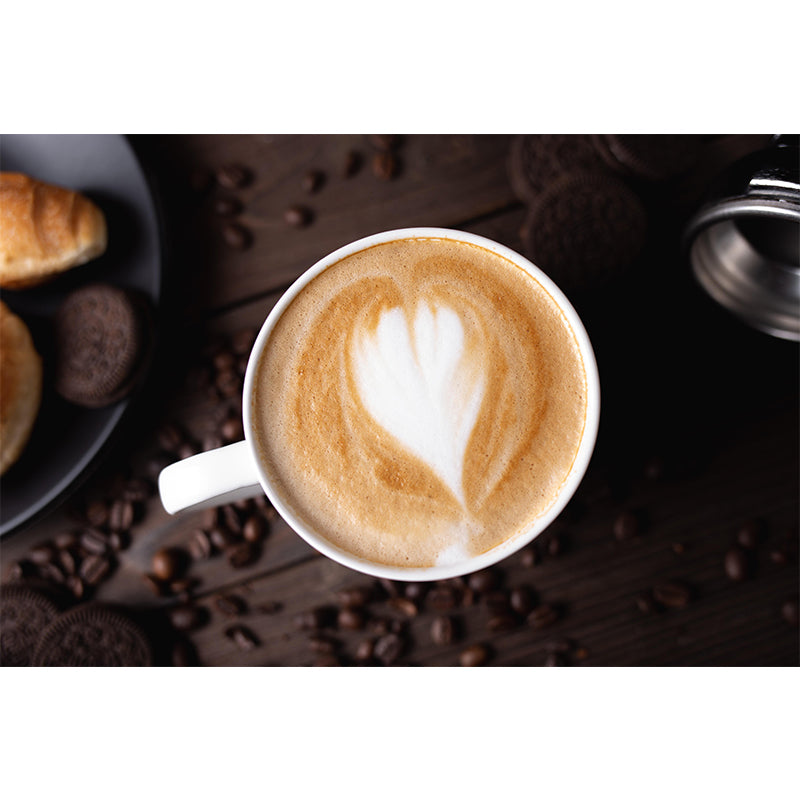 Contemporary Style Mural with Tempting Coffee Painting Commercial Use Wall Covering