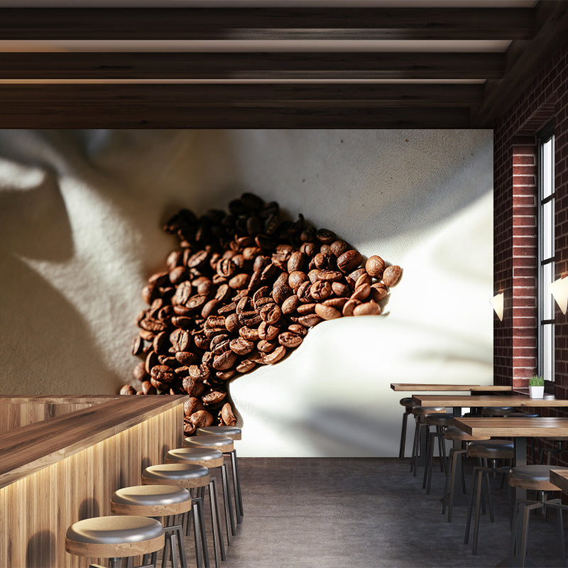 Photography Coffee Bean Wall Decal Modern Style Coffee Shop Decor Mural Wallpaper