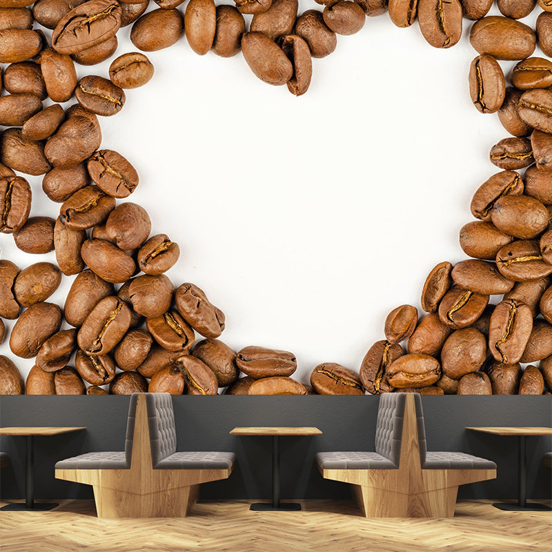 Contemporary  Style Mural with Coffee Beans Painting Commercial Use Wall Covering