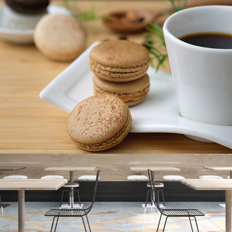 Sweet Macaron Painting Mural Contemporary Decorative Commercial Use Wall Covering