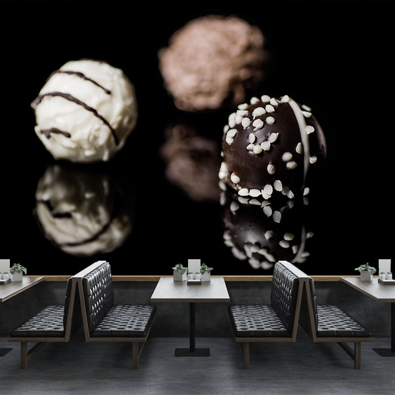 Soft Color Chocolate Painting Mural Decal Modern Style Wall Covering for Shop