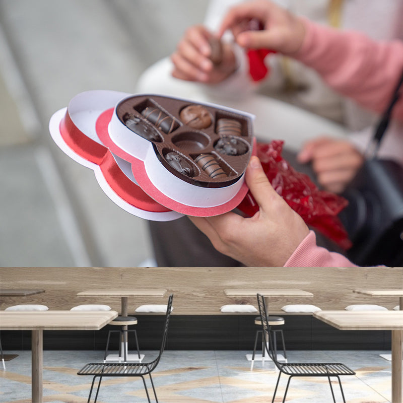 Soft Color Chocolate Painting Mural Decal Modern Style Wall Covering for Shop