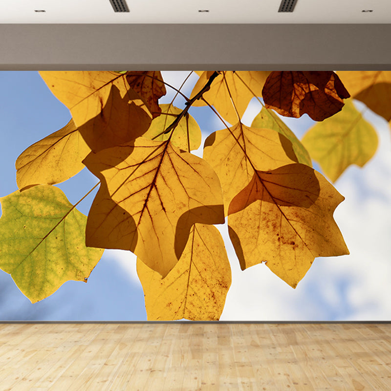 Autumn Leaves Wall Mural Waterproofing Wall Covering for Living Room Bedroom