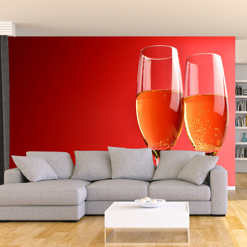 Modern Wine Pub Decorative Mural Wallpaper Moisture Resistant Art, Custom Size Available