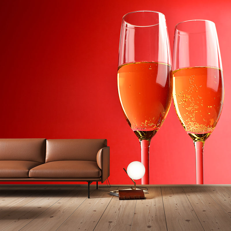 Modern Wine Pub Decorative Mural Wallpaper Moisture Resistant Art, Custom Size Available