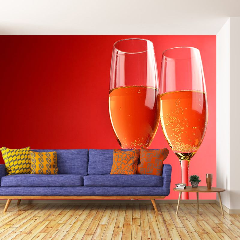 Modern Wine Pub Decorative Mural Wallpaper Moisture Resistant Art, Custom Size Available