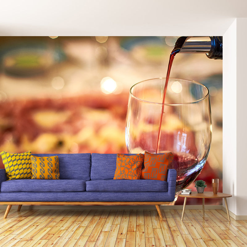 Modern Wine Pub Decorative Mural Wallpaper Moisture Resistant Art, Custom Size Available