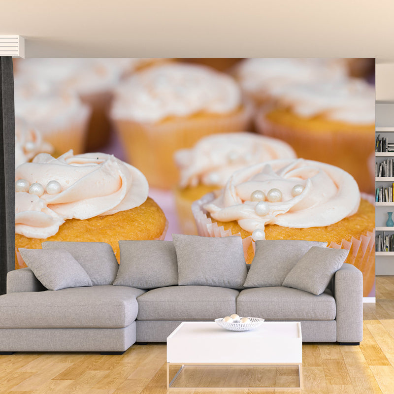 Cup Cake Mural Decal Stain Resistant Cake Shop Wall Covering, Personalised Size