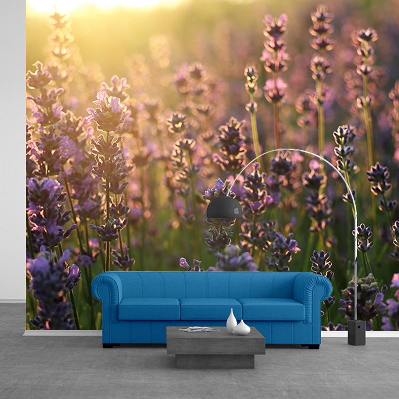 Purple Lavender Wall Decals Removable Mural Wallpaper Bedroom Decorative Art