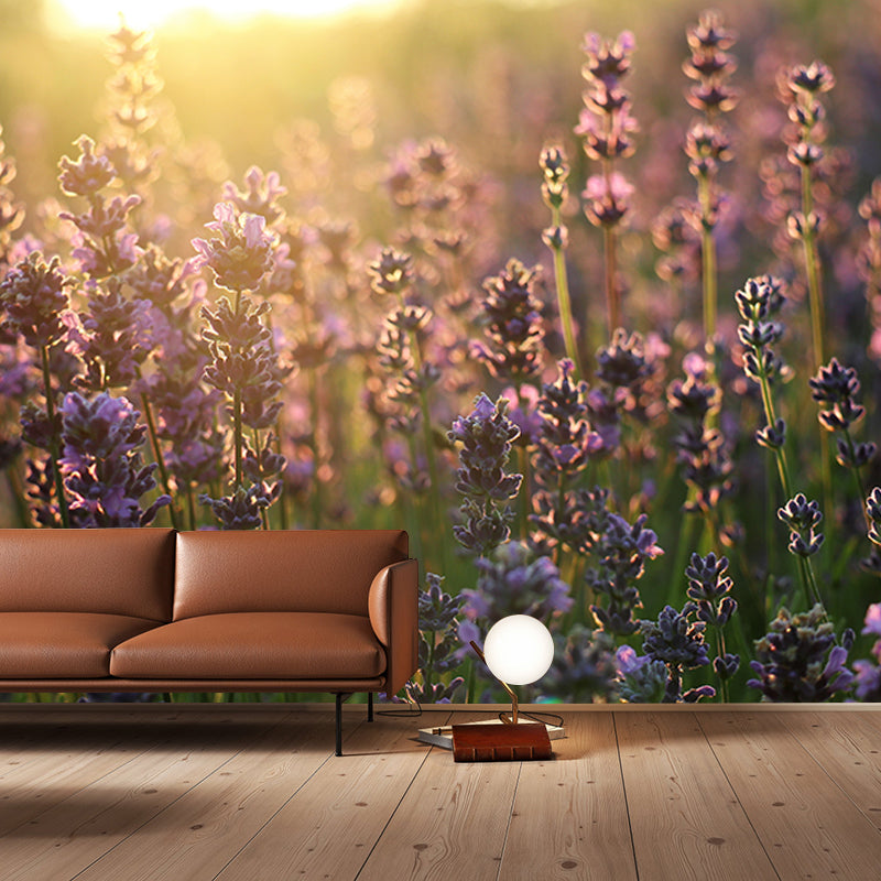 Purple Lavender Wall Decals Removable Mural Wallpaper Bedroom Decorative Art