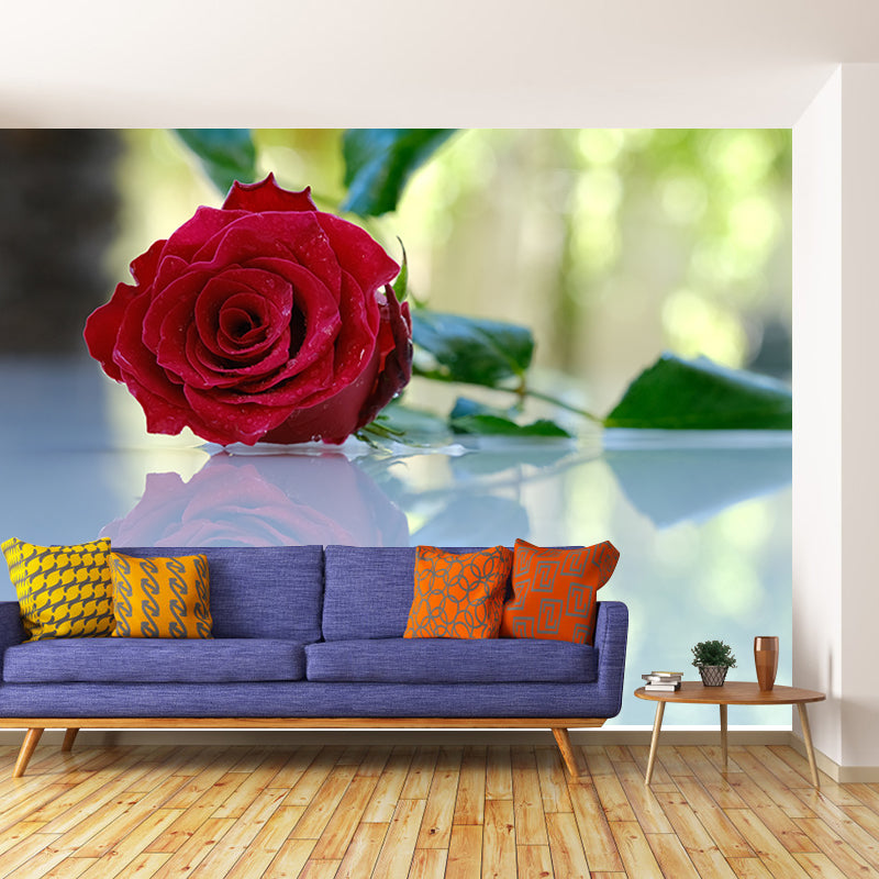 Beautiful Rose Flower Wall Decals Removable Mural Wallpaper, Waterproofing