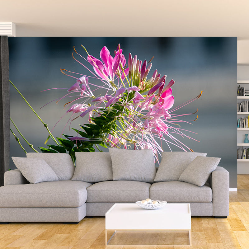 Flower Blossom Mural Wallpaper Modern Wall Covering for Sitting Room, Made to Measure