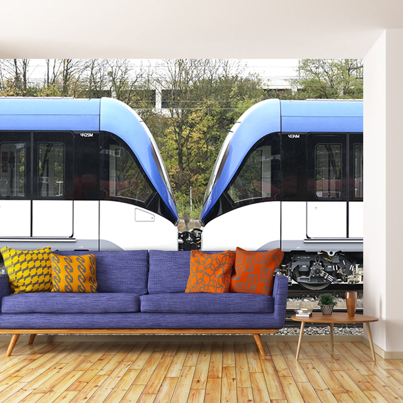 Contemporary Transportation Wall Decals Stain Resistant Mural for Living Room