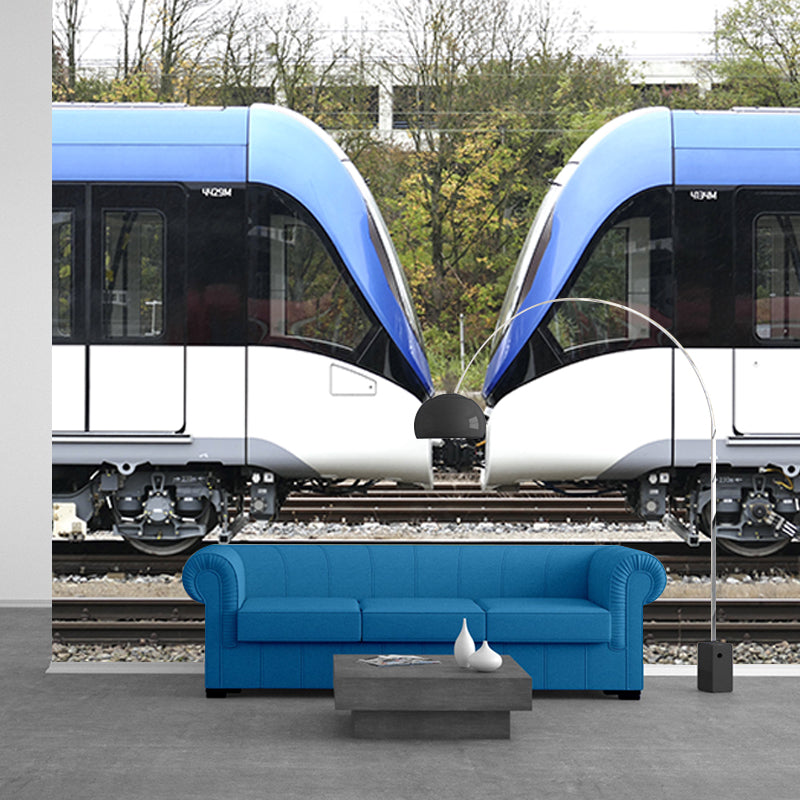 Contemporary Transportation Wall Decals Stain Resistant Mural for Living Room