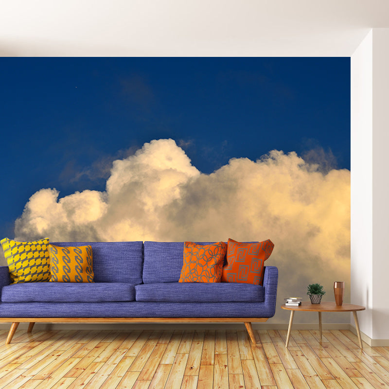 Clouds in Blue Sky Mural Waterproof Wall Decor for Meeting Room Gust Room