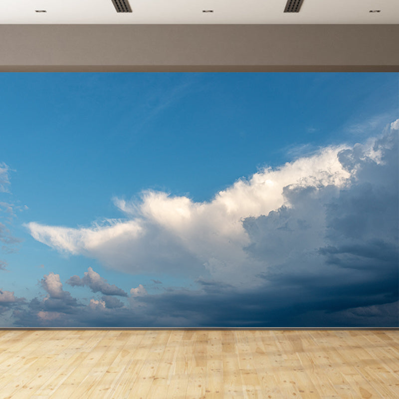 Beautiful Cloud Murals Modern Wall Decoration in Blue and White, Custom Made