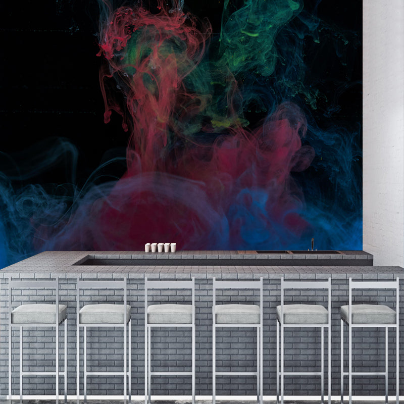 Smoke Fusion Scene Mural Moisture Resistant Decorative Bathroom Wall Decor