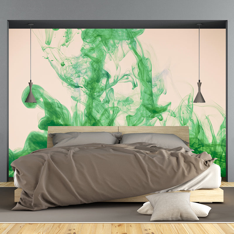 Colorful Ink Fusion Wallpaper Mural Abstract Modern Style Wall Decor for Dining Room