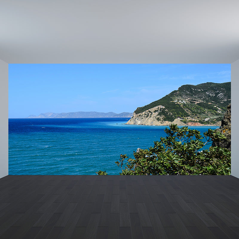Romantic Aegean Sea Wallpaper Mural Contemporary Wall Covering Bathroom Floor Murals