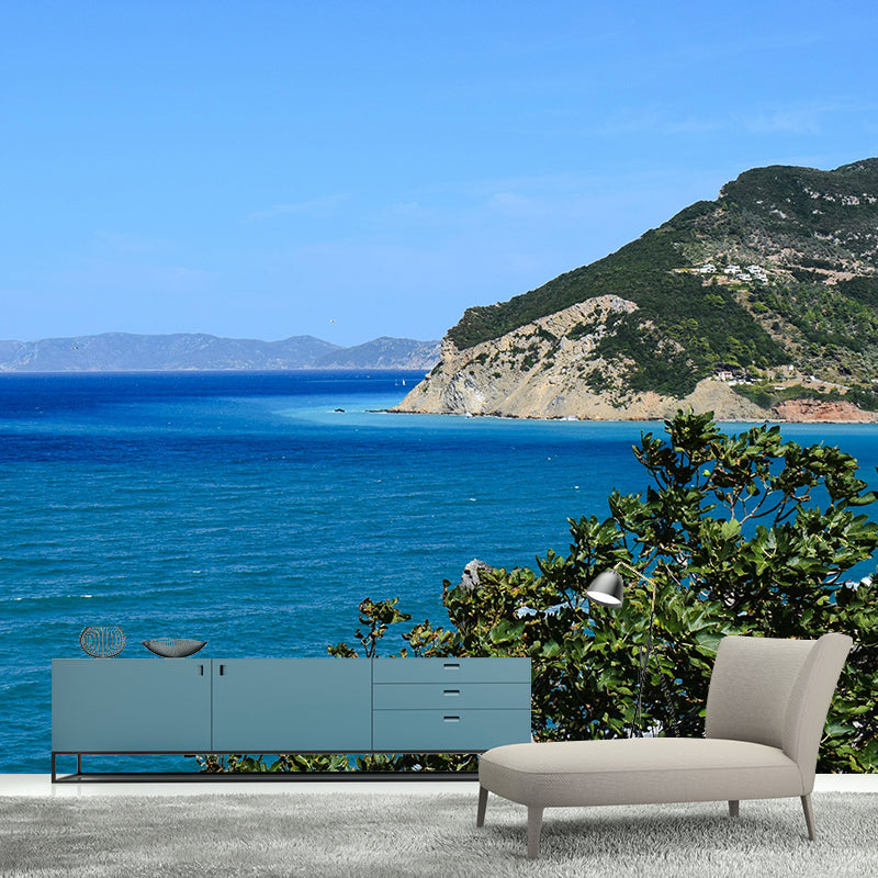 Romantic Aegean Sea Wallpaper Mural Contemporary Wall Covering Bathroom Floor Murals