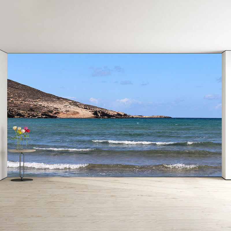 Romantic Aegean Sea Wallpaper Mural Contemporary Wall Covering Bathroom Floor Murals