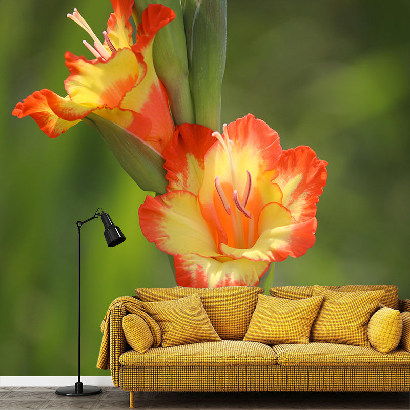 Romantic Gladiolus Murals Wallpaper Modern Wall Covering Decorative girls Room Mural