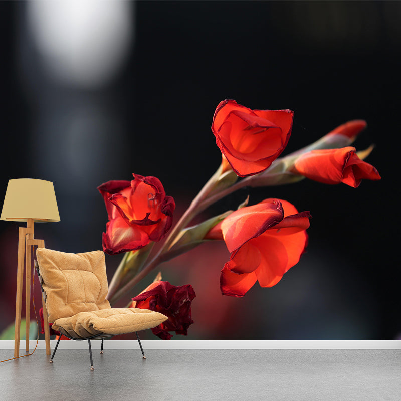 Romantic Gladiolus Murals Wallpaper Modern Wall Covering Decorative girls Room Mural