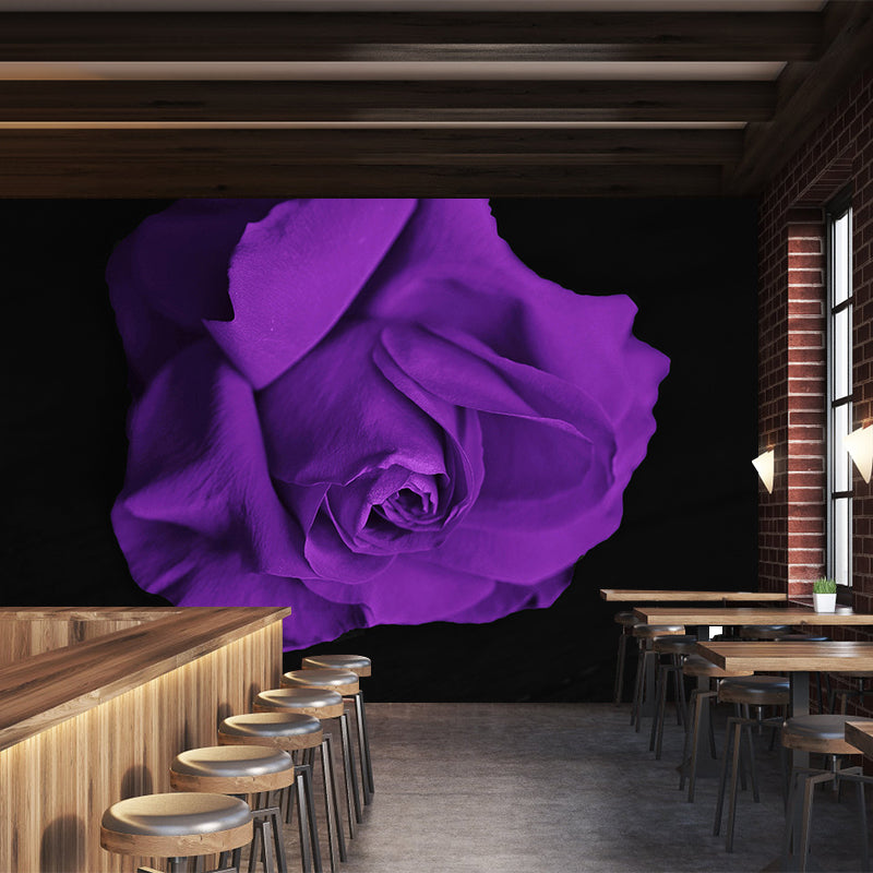 Photography Style Rose Blossom Mural Wallpaper Modern Wall Covering for Living Room