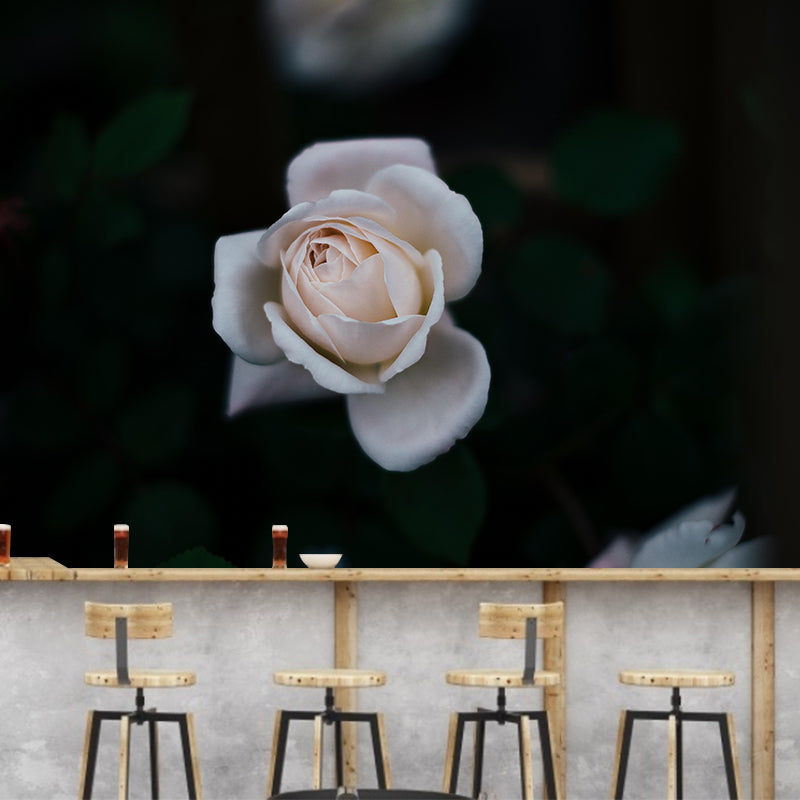 Photography Style Rose Blossom Mural Wallpaper Modern Wall Covering for Living Room