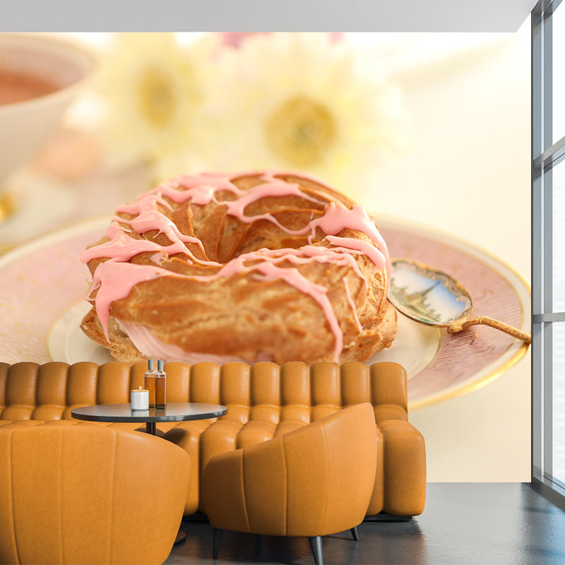 Photography Dessert Mural Wallpaper Soft Color Contemporary Restaurant Wall Murals