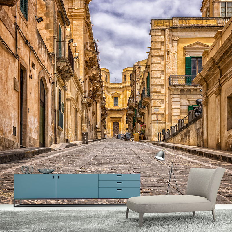 Customized Sicily Alley Scene Mural Modern Wall Covering for Living Room Bedroom
