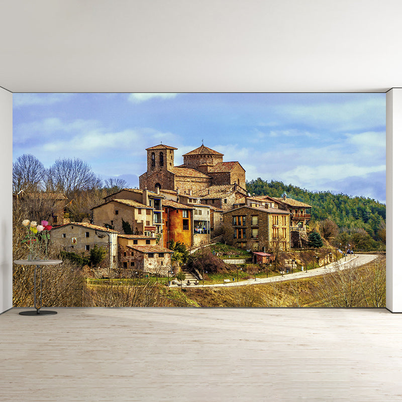 Customized Sicily Alley Scene Mural Modern Wall Covering for Living Room Bedroom