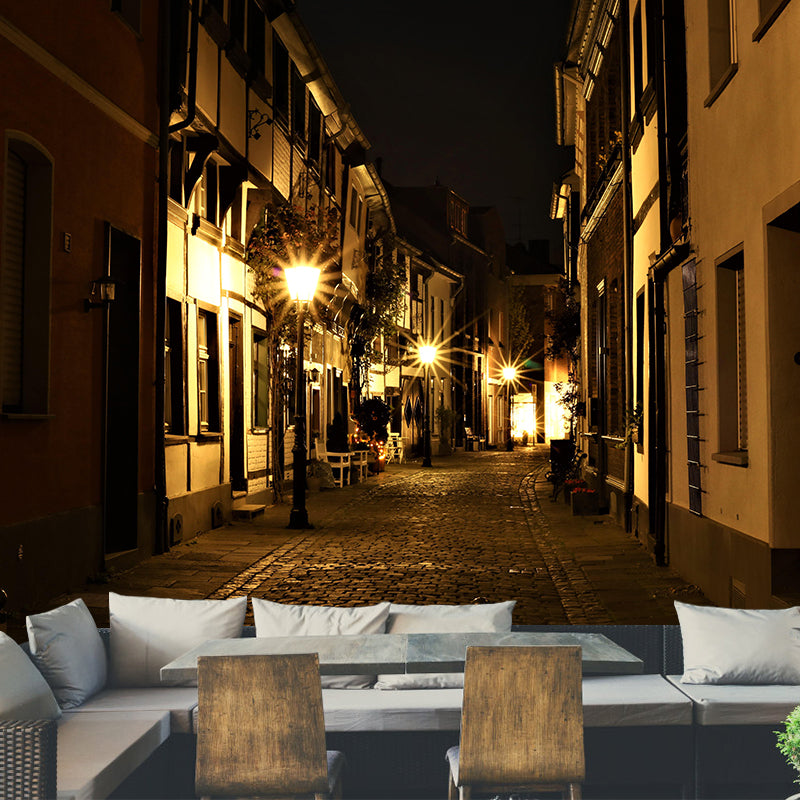 Customized Sicily Alley Scene Mural Modern Wall Covering for Living Room Bedroom