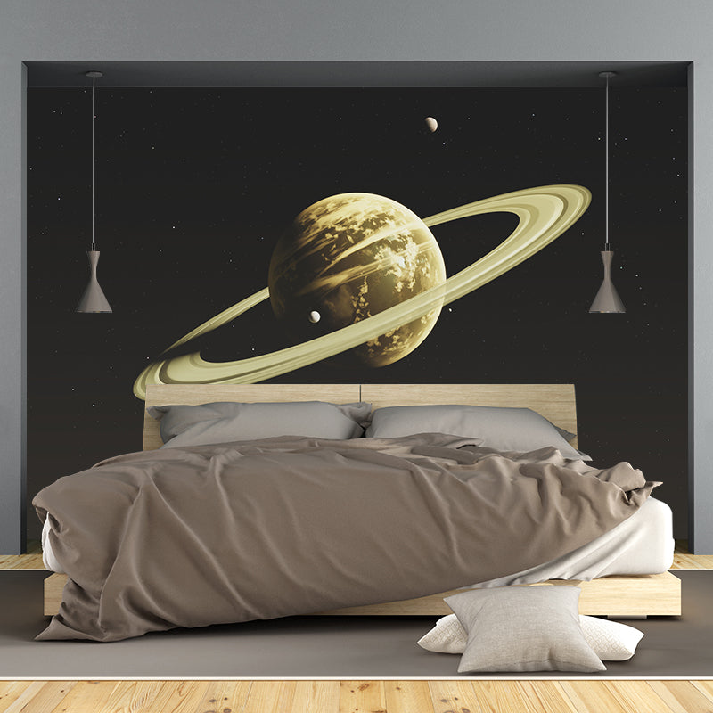 Bright Color Universe Planet Mural Stain Resistant Living Room Wall Decor