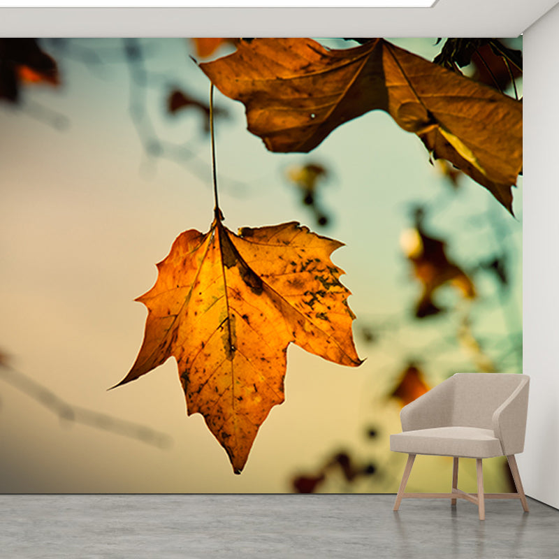 Autumn Leaves Mural Decal Waterproofing Wall Decor for Sitting Room Bedroom