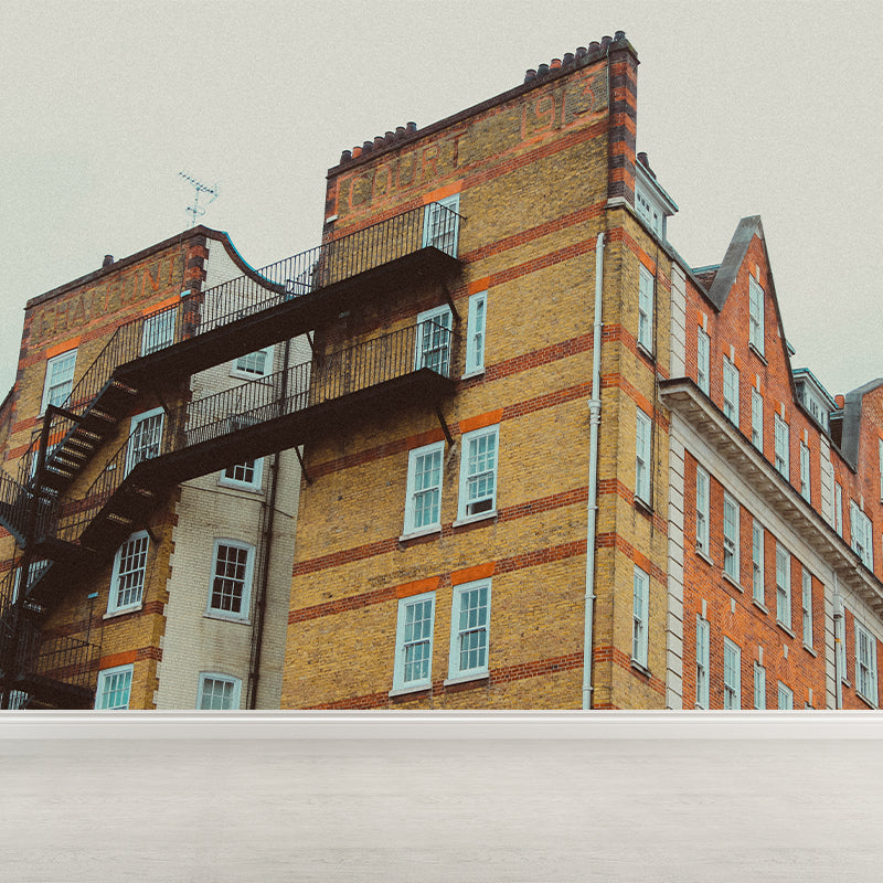 Simple City Building Wall Covering Murals Vinly Home Art Decoration, Waterproofing